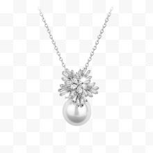 银饰品珍珠钻石项链...