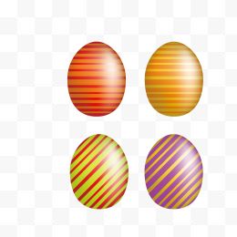 彩色蛋复活节矢量图...