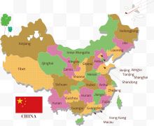 英文中国地图