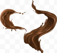 飞溅的巧克力液体