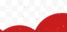 中国喜庆节日红色折扇背景