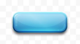 蓝色透明水晶质感方形按钮