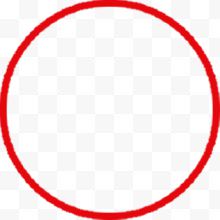 红色圆圈中间空白