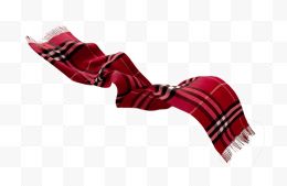 红色巴宝莉条纹格子围巾