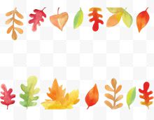 秋季立秋彩色树叶