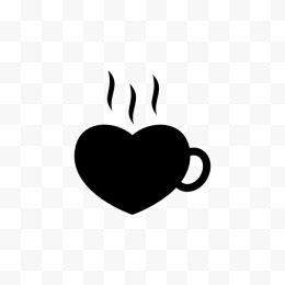 心形热咖啡
