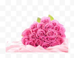 粉色的玫瑰鲜花花束...
