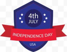 蓝色盾牌美国独立日