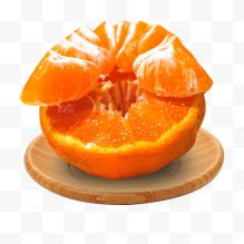剥开的新鲜柑橘