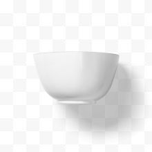 白色陶瓷碗侧面图