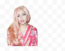 粉色长裙Lady Gaga