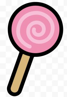 一个粉色棒棒糖