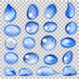 蓝色清新水珠效果