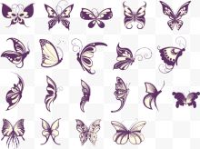 蝴蝶合集矢量图片