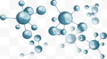 科技感蓝色分子结构...
