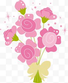 粉色手绘花朵