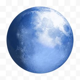 圆圆蓝色的月亮高清