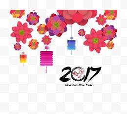 2017春节花绘高清免扣