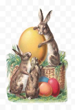 复活节的兔子金色