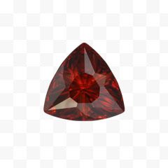 玛瑙红的宝石三角形形状
