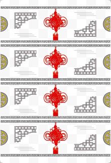 红色中国结几何